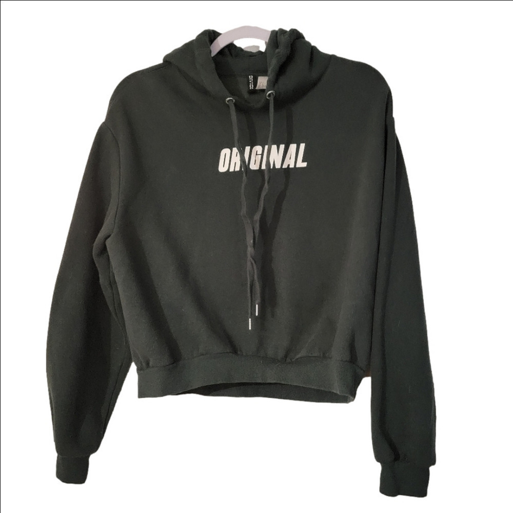 Hoodie H&M Divided Unisex Dark Green Size Large - Picture 2 of 7